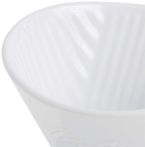 Melitta 1 Cup Porcelain Pour-Over Cone Coffeemaker, Glossy White #TOP6
