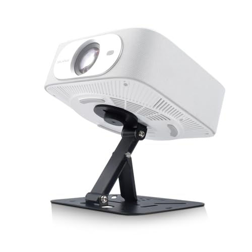 Salange Mini Beamer Halterung Ständer Tisch, Mehrwinkel Projector Base Stand Decke Wand, 360°Drehung Wandhalterung,Passend für Projektoren mit 1/4 Zoll Gewindeanschluss, Schwarz