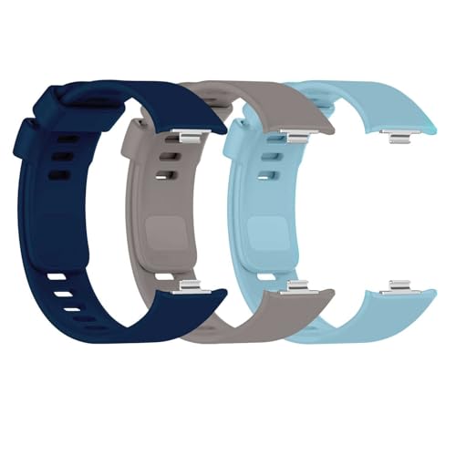 OcioDual Correas para Reloj Inteligente, Pack de 3 Compatibles con Xiaomi Smart Band 8 Pro, Redmi Watch 4, Pulseras de Silicona, Azul Oscuro, Gris, Azul Claro