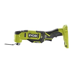 RYOBI 18 V ONE+ Akku-Multitool RMT18-0 (Oszilationswinkel 3, 0°, Schwingzahl 0-20.000 min-1, variable Geschwindigkeitsregulierung, LED-Beleuchtung, inkl. Zubehör, ohne Akku & Ladegerät im Karton)