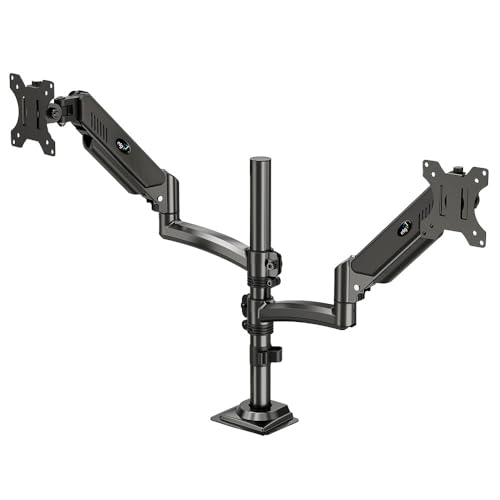 Suporte de Mesa Articulado Duplo, Ergonômico, Pistão a Gás 5ª Geração, Monitores 17-35", FH160L, ELG