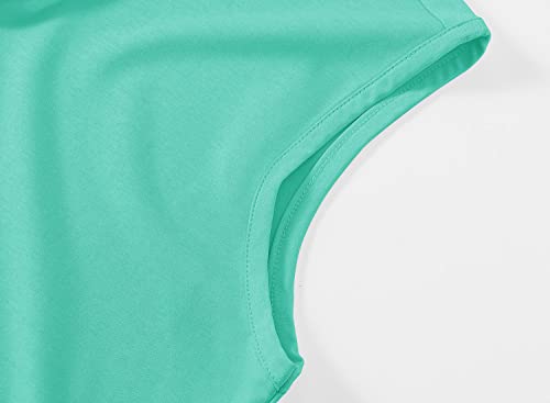 Image of BGOWATU Women's Golf Polo T-Shirts Sleeveless V Neck Collarless Tennis Shirts UV Protection Quick Dry Lightweight