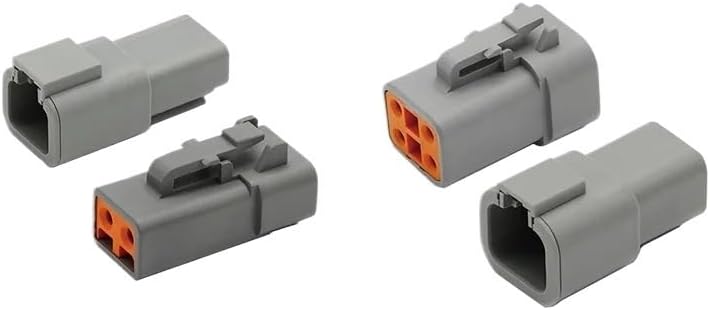 10Sets 2/4 Pin DTP Wire Connector DT06-2S Waterproof Automotive Connectors(2P with Terminal)