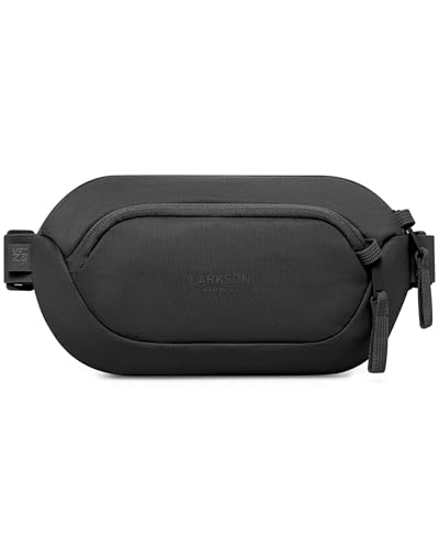 Larkson Sling Bag Herren & Damen Schwarz - Helge - Anti Diebstahl Umhängetasche mit RFID Blocker - Crossbody Bag Bauchtasche für Alltag & Reisen - Mesh Polsterung - Wasserabweisend