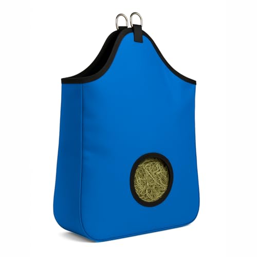 AJ Tack Hay Bag, 600D PVC Nylon, 2-Flake, 7 in Opening Royal Blue