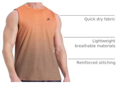 EZRUN Men's UPF 50+ Quick Dry Tank Top Workout Sleeveless Shirt by EZRUN - Used condition - US$8.27