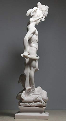 Estatua de mármol fundido Perseus con Cabeza de Medusa 13.4'' miniatura 6