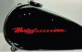 H.D Gas Tank Vinyl Decal Clear Coat Ready not Printed Quality 2 Pieces (Red)