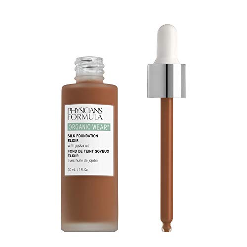 Physicians Formula Organic Wear All Natural Liquid Foundation Elixir Deep Cool, Full Coverage | Dermatologist Tested, Clinicially Tested