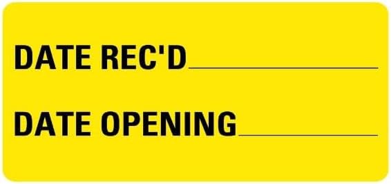 Date Recd Date Opening Medical Labels