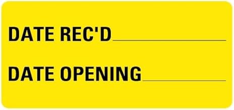 Date Rec'd Date Opening Medical Labels