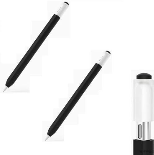 �y���V���P�[�X Apple Pencil(USB-C)�p �V���R���� �ی�J�o�[�X���[�u ���C�A�^�b�`�����g���T�|�[�g ���킢���f�U�C�� 2���� (�u���b�N)