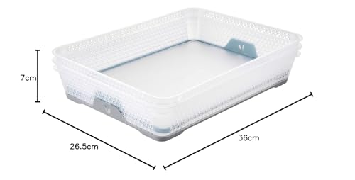 keeeper Stapelkorb, Rutschfest, DIN A4, 36 x 26,5 x 7 cm, Jonas, Nordic Grey