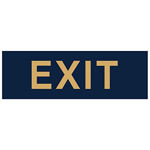 Image of Basic EXIT Door /Wall Sign - Blue /Gold - Medium