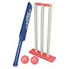 Garneck Cricket Toys Bat and Ball Set with Base 1 Bat 2 Balls Plaything for Toddlers Parent-Child Sports Game Outdoor Courtyard Fun Sports Training Toy