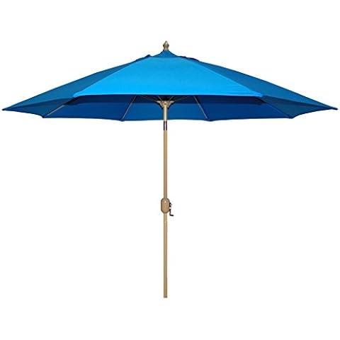 Tropishade Auto Tilt 9 ft Aluminum Umbrella 8 Ribs with Royal Blue Poly Cover Cover