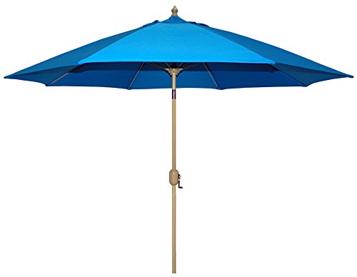 Tropishade Auto Tilt 9 Ft Aluminum Umbrella 8 Ribs With Royal Blue Poly Cover #TOP8