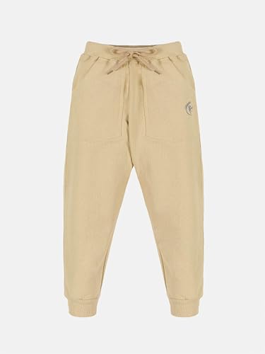Image of KiddoPanti Boys Solid Fleece Track Pants | Cotton Poly Fleece Fabric | Ankle Length Bottom Rib | 2 Front Patch Pocket | Elastic Waist & Drawcord | Jogger Track Pants for Boys