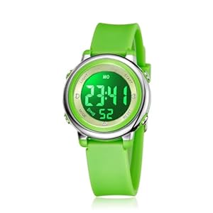 Womens Digital Watches LED Screen Silicone Strap Watch Military Multifunction Waterproof Alarm Stopwatch LED Backlight Outdoor Sports Watch