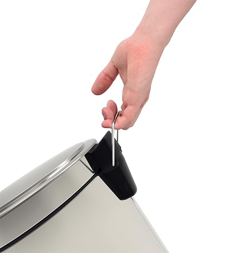 Image of Tramontina 30L Stainless Steel Pedal, Waste, bin, Garbage, Trash, 295X295X655MM
