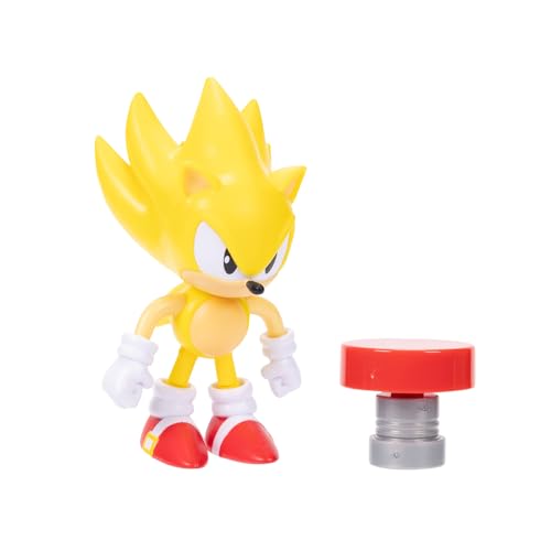 Sonic the Hedgehog 4-inch Super Sonic Action Figure with Red Spring Accessory. Ages 3+ (Officially l