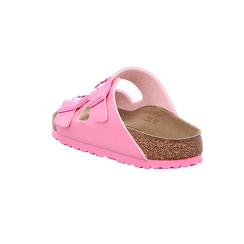 Image of Birkenstock Arizona SFB Mules /Clogs Women Gold Mules Shoes, Candy Pink, 7 US