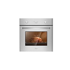 Empava 24 in. 2.3 cu. Ft. Single Gas Wall Oven Bake Broil Rotisserie Functions with Mechanical Controls-Built-in Timer-Convection Fan in Stainless Steel, Silver