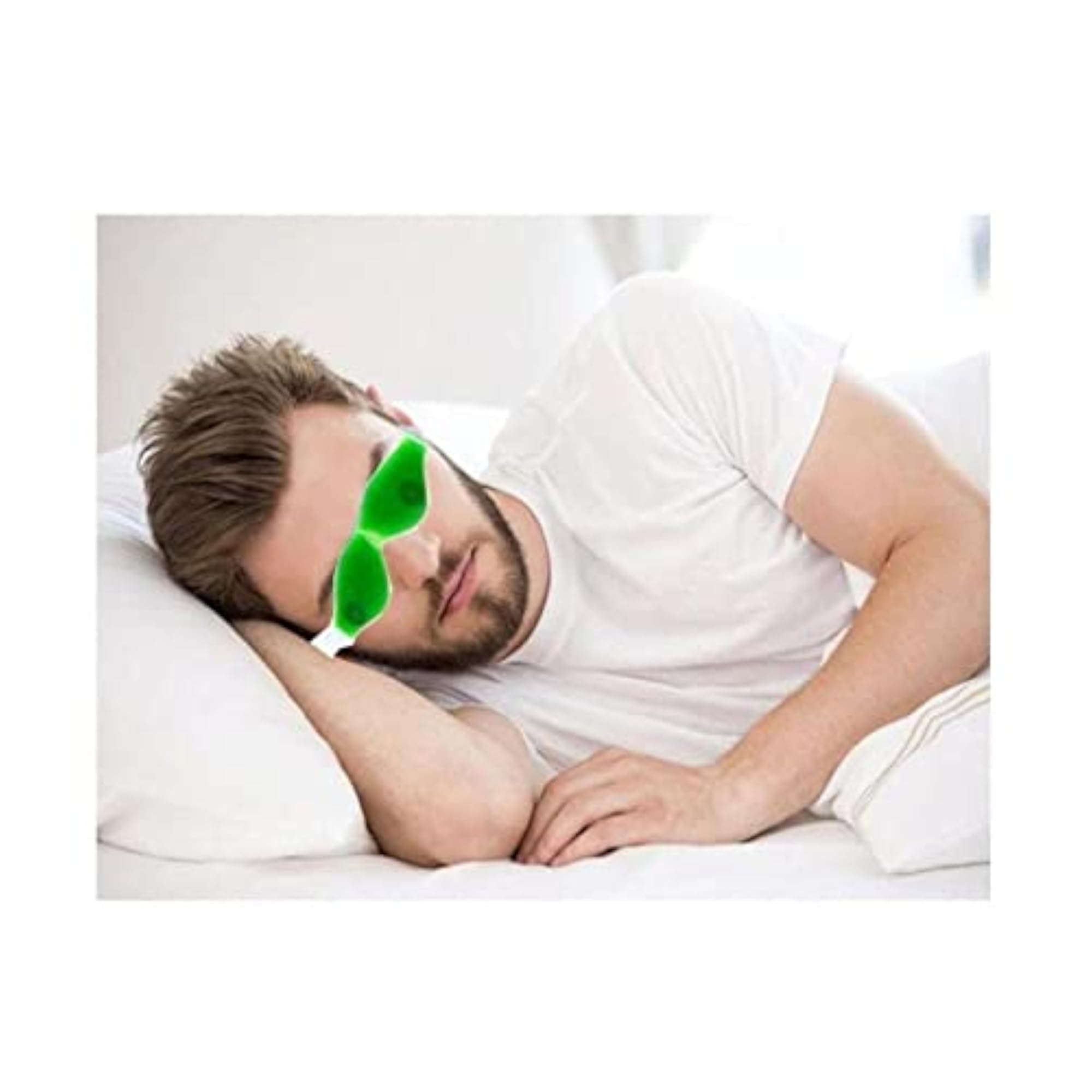 Cold Eye Mask with Stick-on Straps, Pack of 2