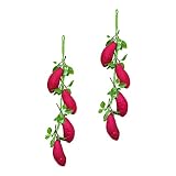 TOPBATHY 2 Cuerdas De Adorno De Batata Simulado Decoraciones Falsas del 4 De Julio para El Hogar Decoración Realista Adorno De Huevo Frutas Artificiales Accesorios para Fotos
