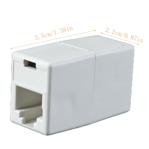 Ausi RJ11 6P4C Inline-Koppler, Modular Buchse auf Buchse Gerade Telefon-Verlängerungskabel Kabelkoppler Adapterbuchse, 10 Stück