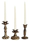 Vintage Candlestick Holder for Taper，Resin Candle Holder Antique Bronze，Decorative for Home Decor