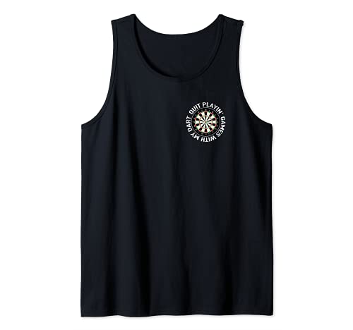 Quit playin’ Games with my Dart - play Darts hit the 180 Tank Top, Black