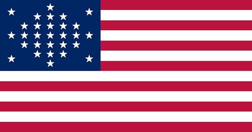 Drapeau US 29 Star Diamond Pattern au format paysage historique - 2