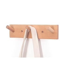 Generisch Wandgarderobe Holz mit Haken A-1