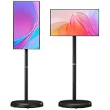 Monitor Smart Touchscreen da 21,5 Pollici, Schermo Intelligente Mobile con Ruote e Sistema Android - Batteria Integrata da 6000mAh, FHD Touch a 10 Punti, Casting Wireless e Display Regol black 6+128G