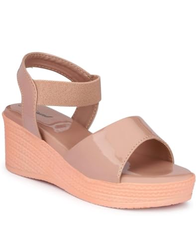 Image of WUGATTI Women's Synthetic Slip-On Comfortable, Trendy & Casual Wedges Sandal