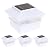 GreenLighting 4 Pack Standard #1 Fence Post Cap Solar Powered Outdoor LED Lights for 4x4 PVC/Vinyl Posts (White)