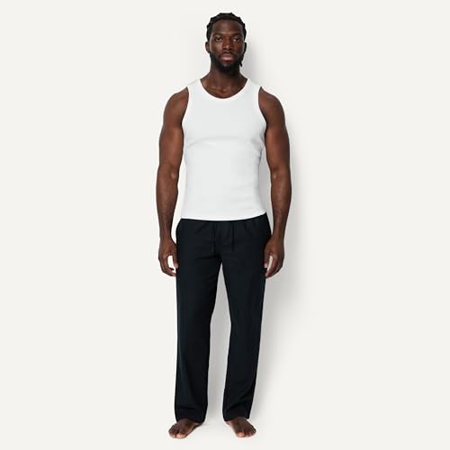 Image of Amazon Essentials Men's 100% Cotton Flannel Sleep Pant, Relaxed Fit Lounge Pants with Elastic Waist and Drawstring