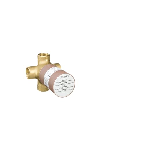 hansgrohe 15930181 Quattro 3-Way Diverter Valve,Brass, 0.75