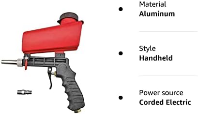 LSHK 1/4 Air Sandblasting Gun Portable Handheld Sandblaster 90psi Gravity Sandblasting Gun Pneumatic Sandblaster Spray Gun Blasting Machine