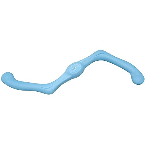 West Paw Zogoflex Bumi Dog Tug Toy (Large, Aqua) & Zogoflex Air Skamp Tug-Of-War Stick Dog Chew Toy (Eggplant) – Interactive Toy For Dogs, Puppies – For Chewing, Catch, Carry, Fetch #TOP2