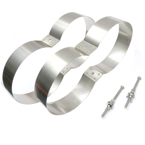 Laikoutd Stainlee Steel Double Cylinder Bottles Retainer Double Twin Cylinder Tanks Mounting Band Retainer