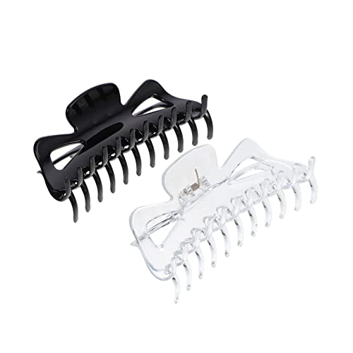 Pince à cheveux fashion clip à mâchoire transparent et coloré pour queue de cheval maquillage