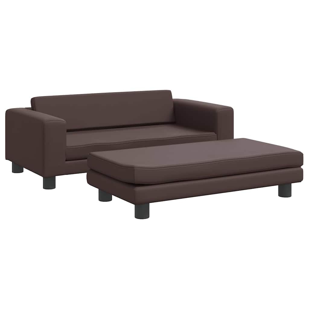 Hundebett mit Verlängerung Braun 100x50x30 cm Kunstleder Hundebetten Waschbar Outdoor Hundebett, Hundekissen, für mittelgroße Hunde