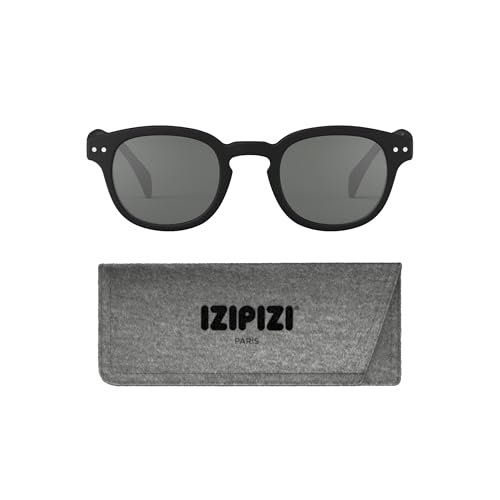 Image of IZIPIZI SUN #C Sunglasses Men & Women - Pantos with Biobased Frame, Anti-Scratch Grey Lenses, 100% UV Category 3 Protection