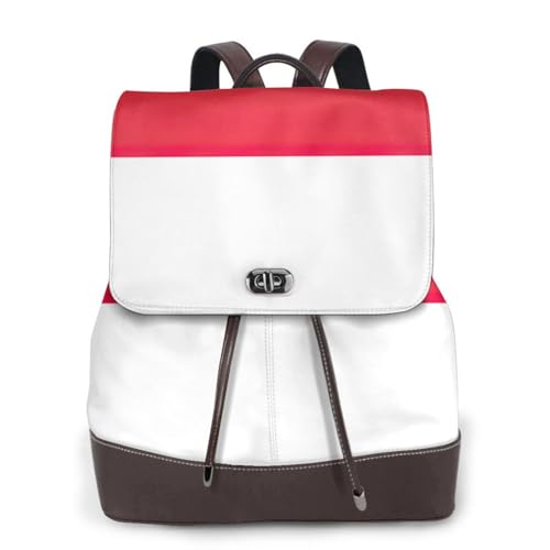Sac à dos ordinateur portable en cuir imprimé Indonésie pour le campus et la randonnée urbaine