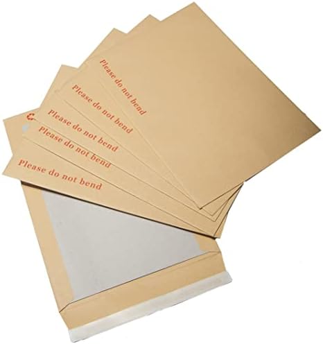 Please Do Not Bend Envelopes, Hard Card Board Backed Mailer, Manilla Brown, A5 C5 (Pack of 10)