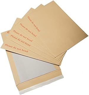Please Do Not Bend Envelopes, Hard Card Board Backed Mailer, Manilla Brown, A5 C5 (Pack of 10)