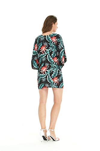 Matchable Couple Hawaiian Luau Shirt and Poncho Dress in Blooming Lily3