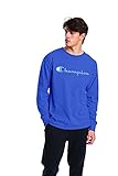 Champion Men's Long Sleeve Tee, Screen Print Script, Classic Sky Blue-Y07718, X-Large